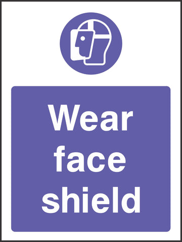 wear face shield sign