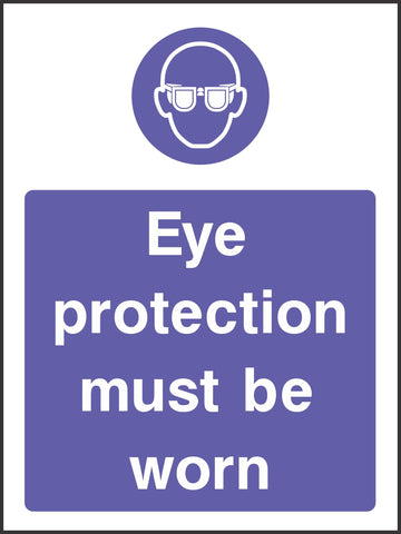 eye protection must be worn sign