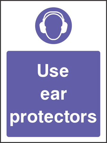 use ear protectors sign