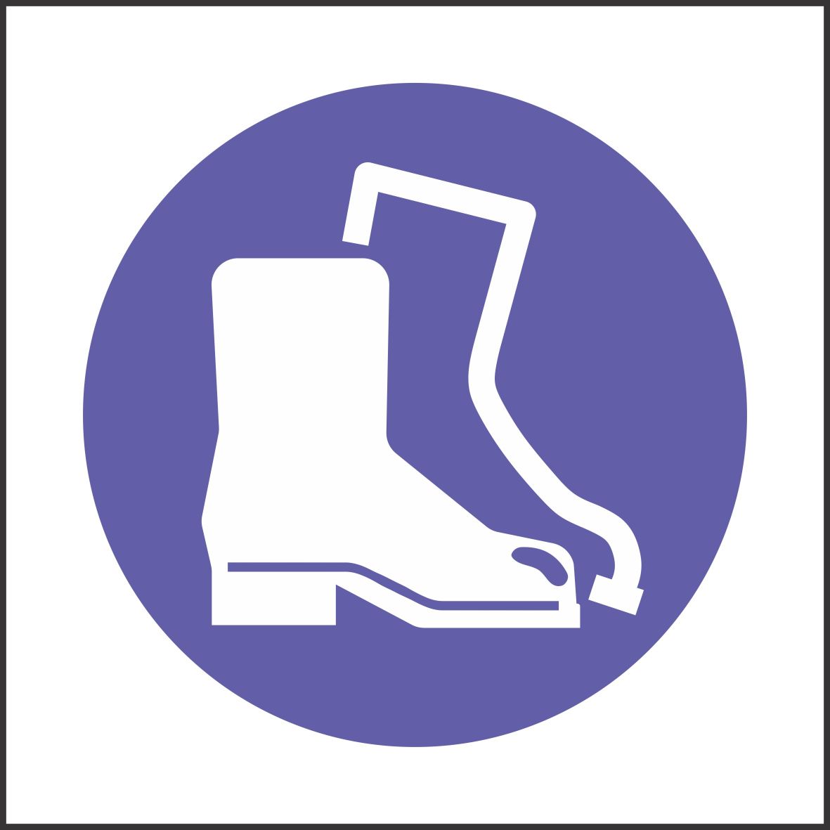 Wear foot protection sign