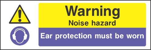 warning noise hazard sign