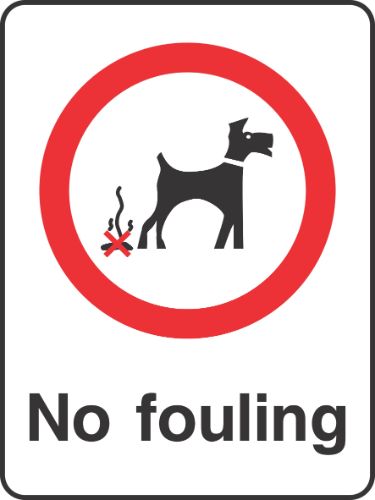 No Fouling Sign A