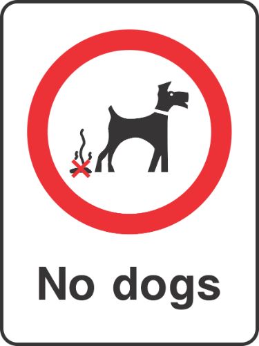 No Dogs Sign A