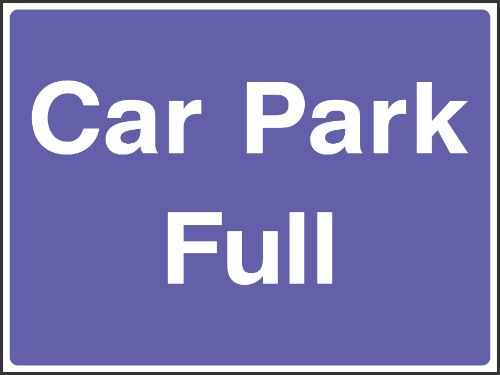 Car Park Full Sign