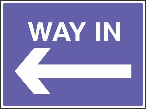 Way in Left Sign
