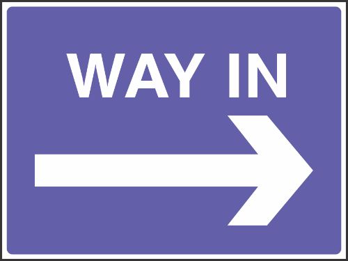 Way in Right Sign