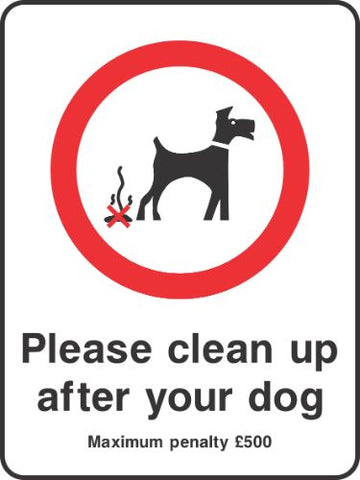 Please Clean up after your dog Sign C