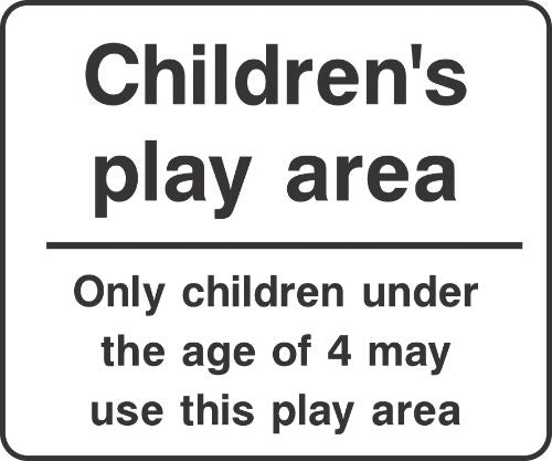 Childrens Play area Sign A