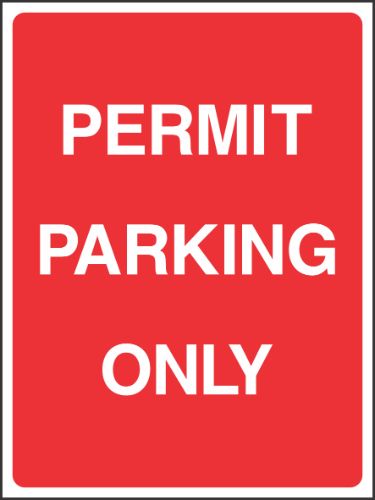 Permit Parkinging Only Sign