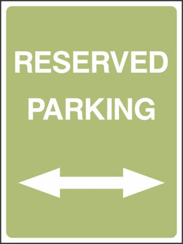 Reserved Parking Left and Right Sign