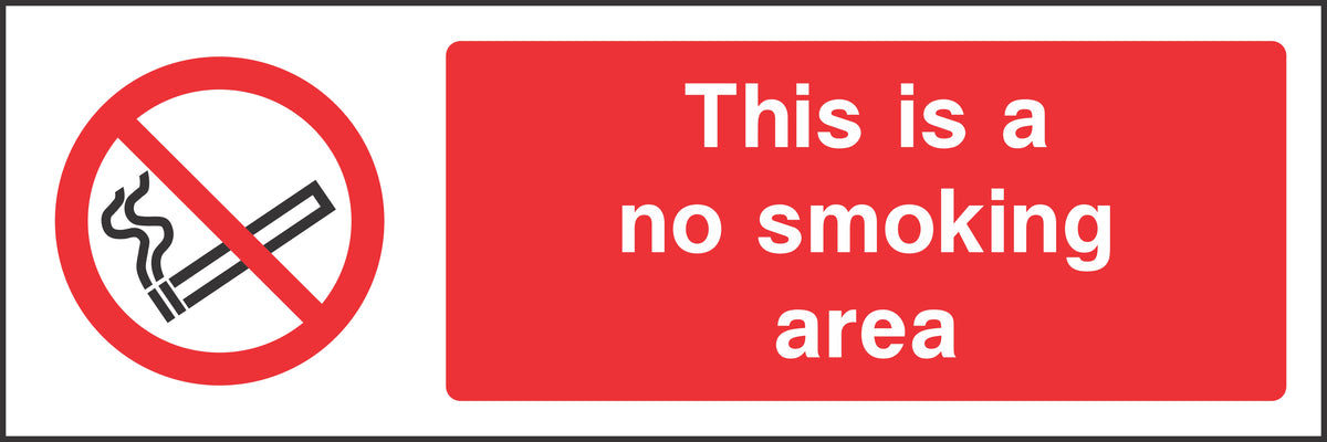 This is a no Smoking area Sign