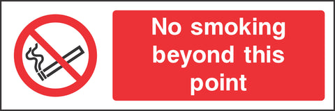No smoking Beyond this Point Sign