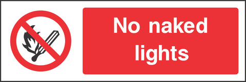 No naked Lights Sign