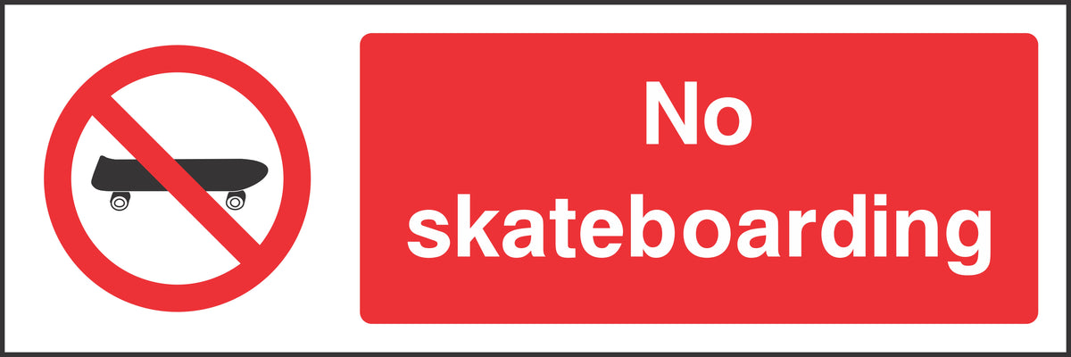 No skateboarding Sign