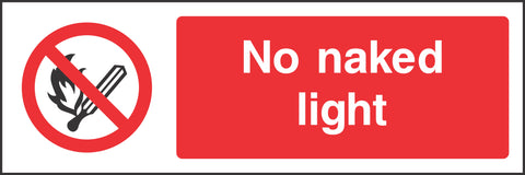 No naked Light Sign