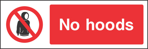 No hoods Sign