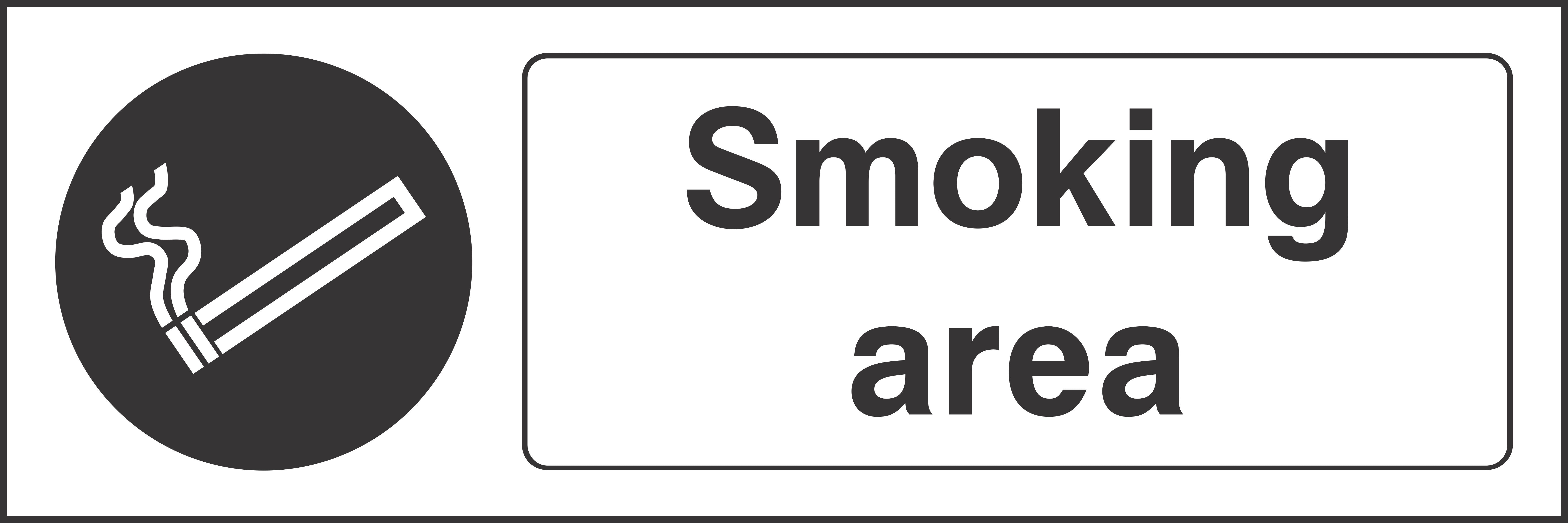 Smoking area Sign