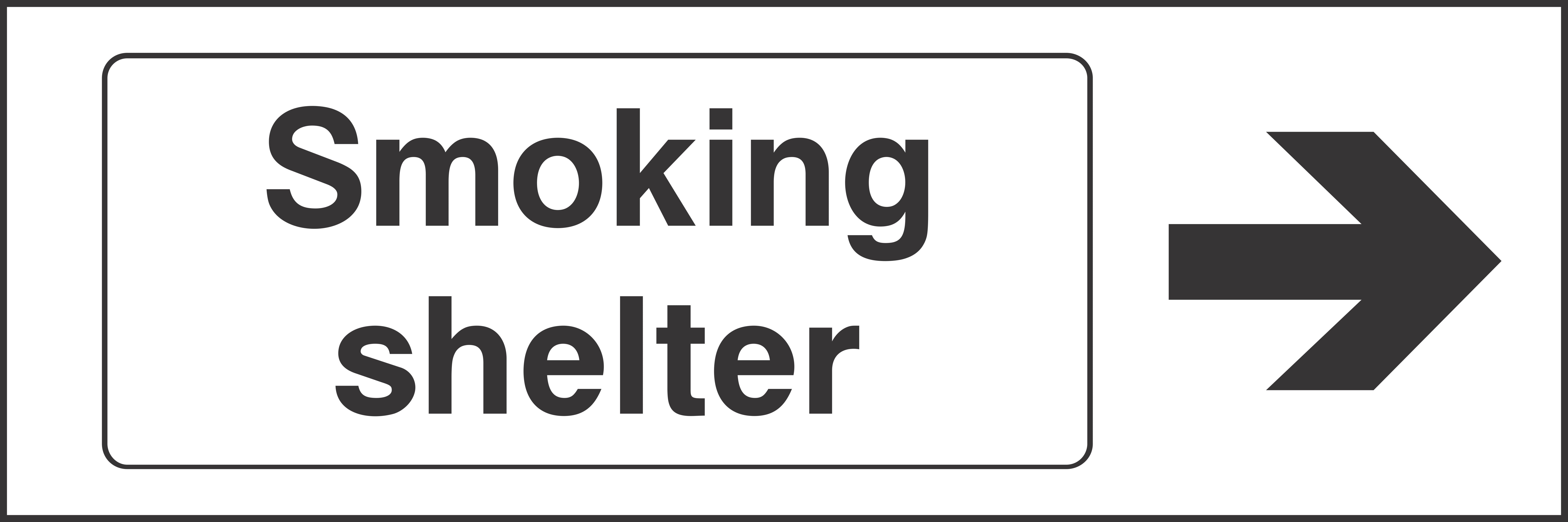 Smoking shelter Right Sign