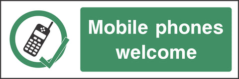 Mobile phones welcome Sign