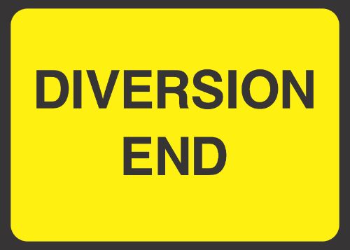 Diversion end Sign