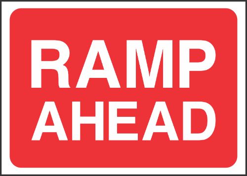 Ramp ahead Sign