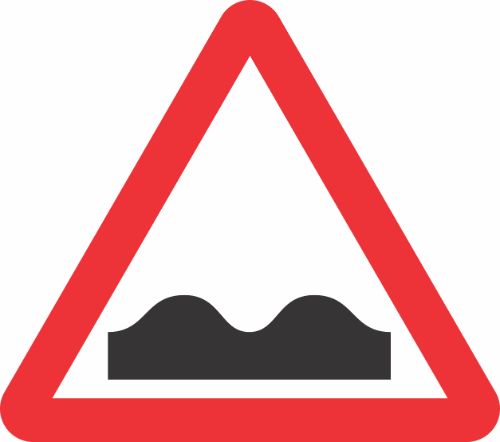 Bumpy Road ahead Sign