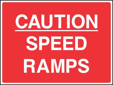 Caution Speed ramps Sign