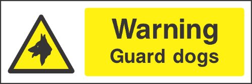 Warning guard dogs Sign