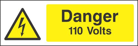 Danger 110V Sign
