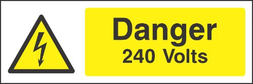 Danger 240V Sign