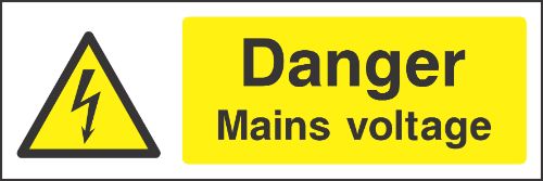 Danger mains voltage Sign