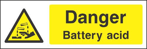 Warning Battery acid Sign