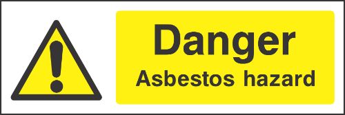 Danger asbestos Hazard Sign