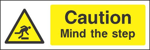 Caution mind the step Sign