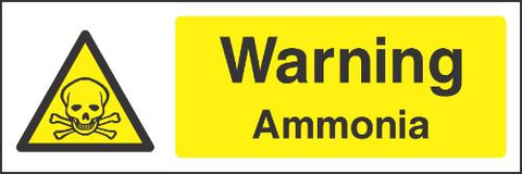 Warning ammonia Sign