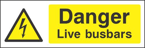 Danger Live busbars Sign