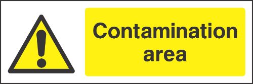 Contamination area Sign