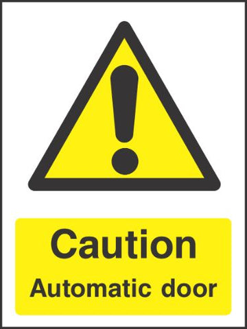 Caution automatic door Sign