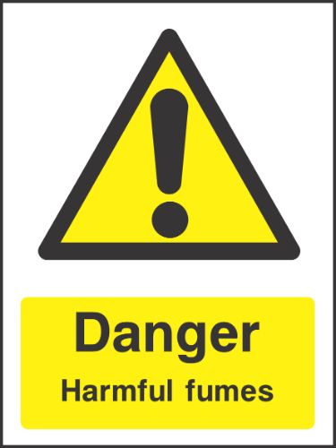 Danger Harmful fumes Sign