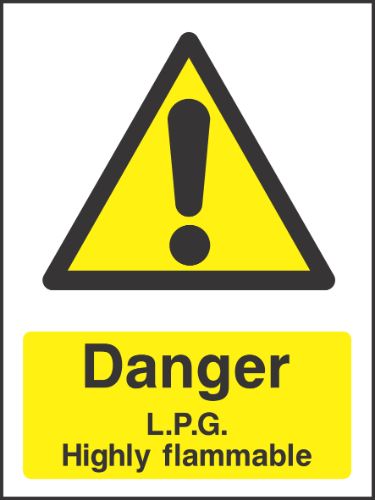 Danger L.P.G. highly flammable Sign
