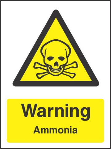 Warning ammonia Sign