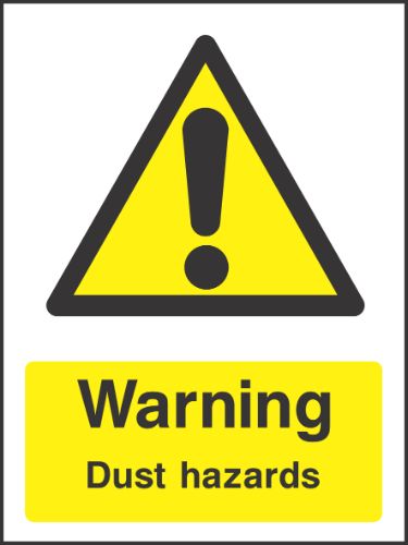 Warning Dust hazard Sign