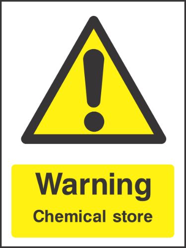 Warning Chemical store Sign
