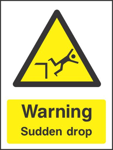 Warning sudden drop Sign