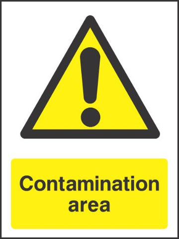 Contamination area Sign