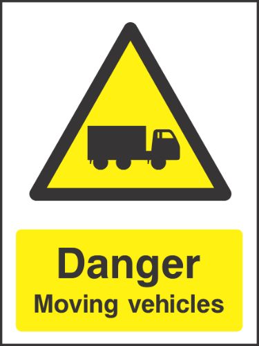 Danger moving vehicles Sign