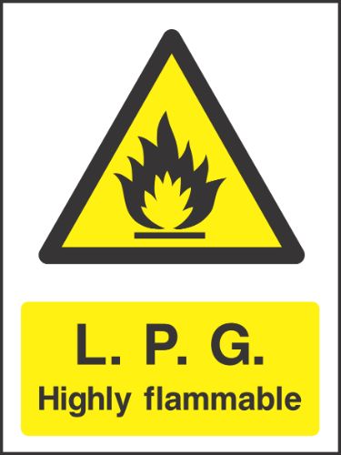 L.P.G. Highly flammable Sign