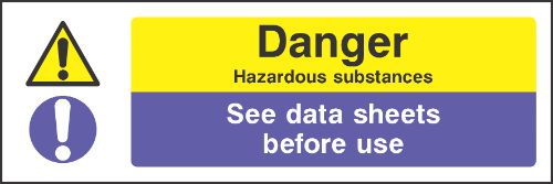 Danger hazardous substances Sign