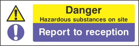 Danger Hazardous substances on site Sign