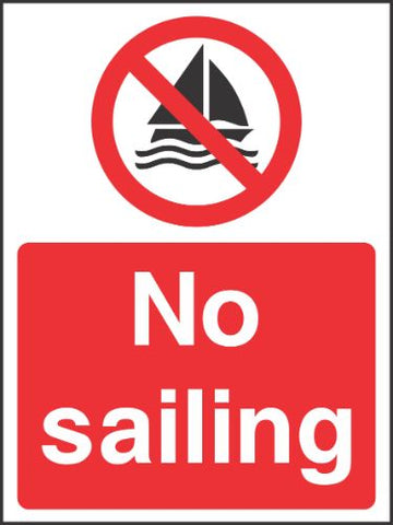 No sailing Sign